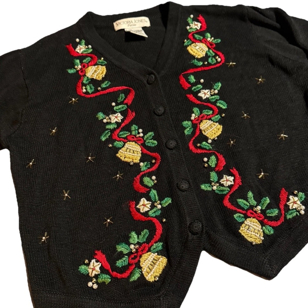 Victoria Jones Vintage Christmas Sweater Women’s Size Petite Medium